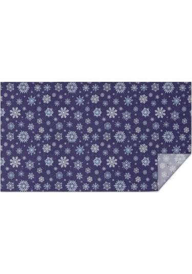 Noel Desenli Dikdörtgen Masa Örtüsü 60x102 İnç, Su Geçirmez Ve Leke Tutmaz-a87 Beyaz