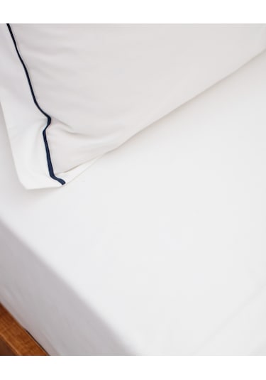 Caline King Size %100 Pamuk Pikeli Nevresim Takımı - Beyaz/lacivert 8684427124802 Çok Renkli