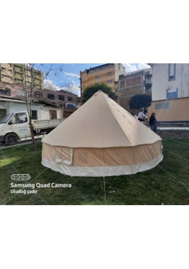 Çan Çadırı Kanvas Çadır 3 Çaplı Krem