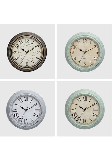 Vintage Kuvars Duvar Saati 30 Cm Sessiz Tik Tak Büyük Rakamlar Ve Qd Diğer