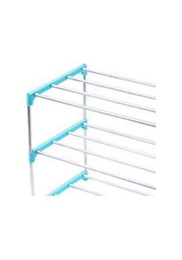 Yeşil 3/4 Katlı Ayakkabı Rafı Montajlı Kolay Kurulum Paslanmaz Çelik Ev Terlik Depolama Rafı Ev İçin 4 Katman Yeşil