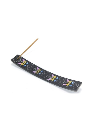 Obsidian Taşı Kayık Tütsülük Model 5 Çok Renkli