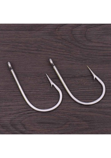 Dianziye Stainless Steel Büyük Boy Balık İğnesi 12/0 Numara, Gümüş Renkli, Dayanıklı Av Aleti