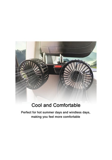 Araba Koltuğu Cing Fan Usb Şarj Çift Kafa Fan Fan Derecesi Rotasyon Ventilasyon Fanı Off-road Araba Kamyonu Otobüs İçin Yaz Boyun Cer