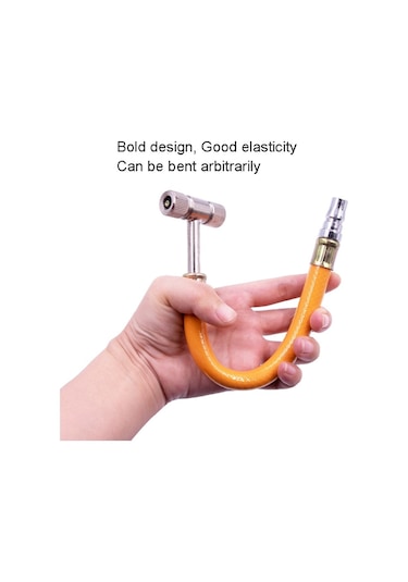 Sones 4 Pcs Lastik Çift Kafalı Hava Nozulu Araba Motosiklet Bisiklet Hava Nozulu Tşekilli Hortum