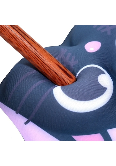 Besthome1 Kedi Desenli Silikon Fare Pedini, Cildeli Tutucu, Kolay Kaydırma Ve Doğru Konum