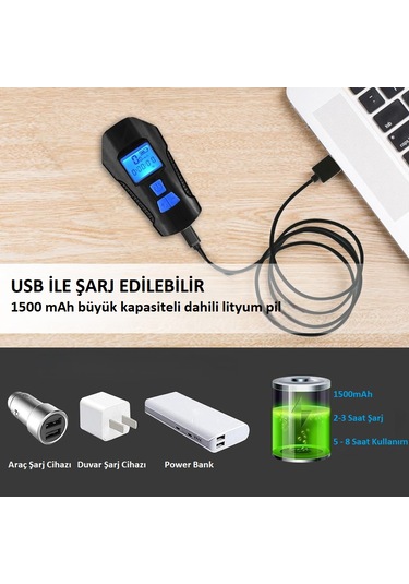 Venaliastore 120db Bisiklet Korna Far 6 Zil Sesi 5 Sürüş Modu
