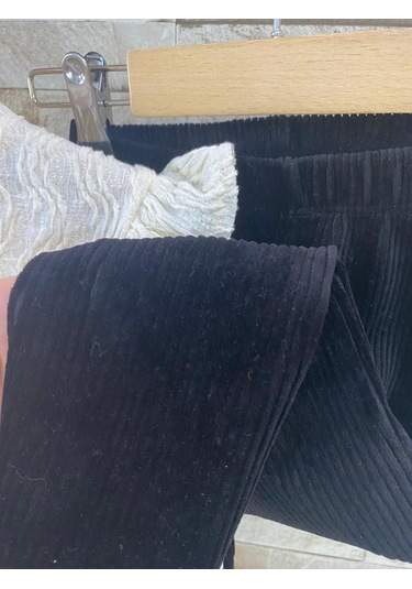 Lacıel Parıs Kadife Pantolon Bürümcüklü Bluz Kız Çocuk Eşofman Takım KREM