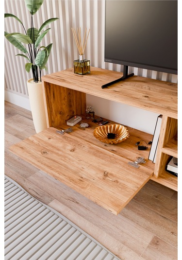 Lena Tv Sehpası, Tv Standı, Televizyon Ünitesi Atlantik Çam