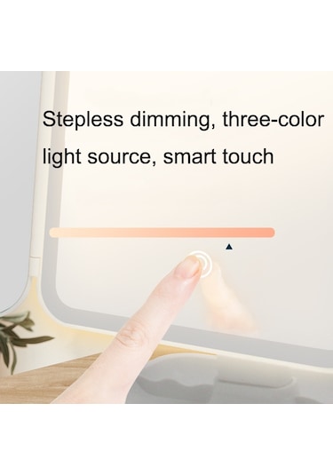 Sones 430 Üç Taraflı Katlanır Led Makyaj Aynası Masa Lambası Üç Renkli Işık Şarj Stili