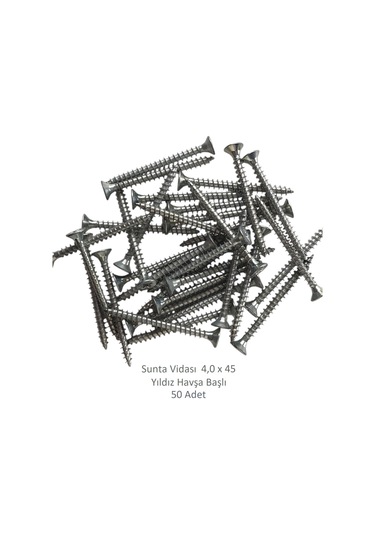 Sunta Vidası, 4,0 X 45 Mm, 50 Adet, Yhb Vida 4 x 45
