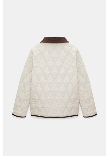 Sââde Kadın Relax Fit Kadife Yaka Biye Detaylı Kapitone Mont - Heritage Ekru Sââde Kadın Relax Fit Kadife Yaka Biye Detaylı Kapitone Mont - Heritage Ekru