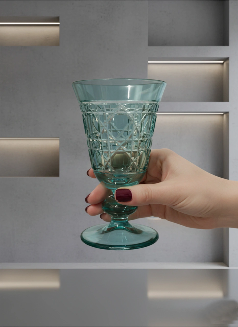 Gloria El Kesmesi Kadeh Bardak 200ml Turkuaz