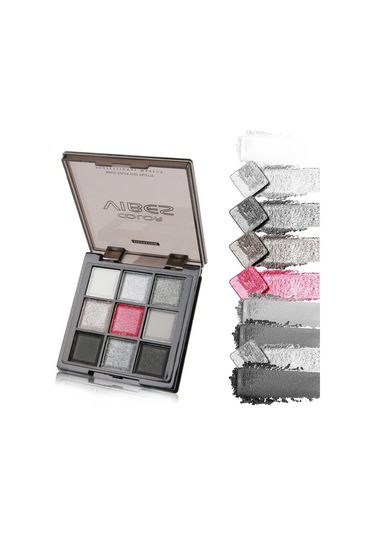 9 Renk Sedefli Glitter Mat Gümüş Gri Karbon Siyah Çimento Göz Farı Makyaj 312 C01