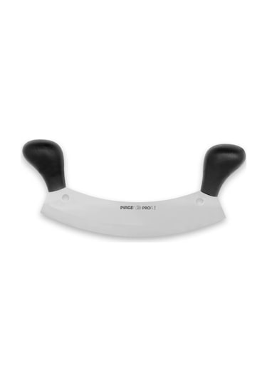 Pirge 71120 Profi Kıyma, Pizza Satır, Zırh Bıçağı 26 Cm - Siyah Çift Saplı Tdrtr Çok Renkli