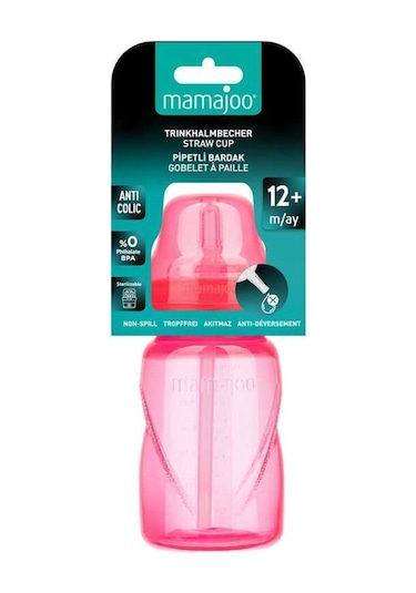 Mamajoo Pipetli Bardak 270 ML -  Pembe