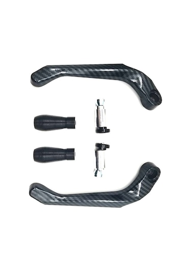 MOTOSİKLET MANET KORUMA ALEMİNYUM (KARBON DESEN) SİYAH