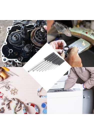 Jms 9 Parça Rulo Pimi Delme Seti Çelik Zımbalar El Pimi Çıkarma Aracı Kuyumcular İçin Taşıma Çantası İle