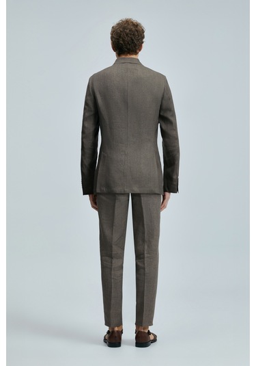 Lufian Jaques Spor Erkek Blazer Ceket Slim Fit Kahverengi Kahverengi 111140172100400 Kahverengi