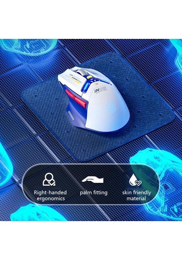 Inphıc In9 Kablolu / Bluetooth 5.0 / 2.4g Kablosuz Fare Oyun Ofis Ev Bilgisayarı Dizüstü Bilgisayar Mouse