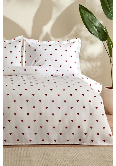 Karaca Home Amour 100 Pamuk Çift Kişilik Pike Takımı Kırmızı Kırmızı