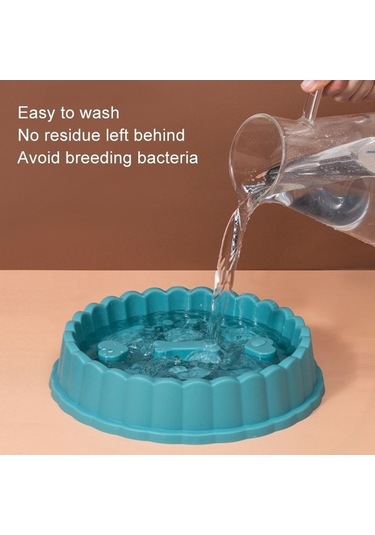 Dm Cbtx Yavaş Mama Kasesi - Boğulma Önleyici Köpek Ve Kedi Kabı, Yeşil