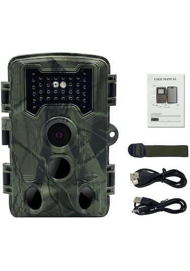 Pr1000 36mp 1080p Gündüz Gece Fotoğraf Videosu Kamera Çekme Siyah