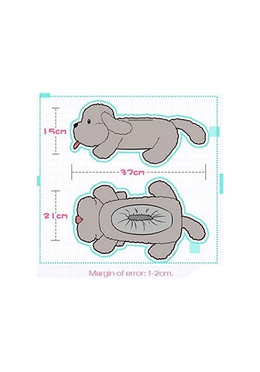 Peluş Oyuncak Köpek Doku Tutucu Karikatür Doku Klozet Kapağı Açık Kahverengi