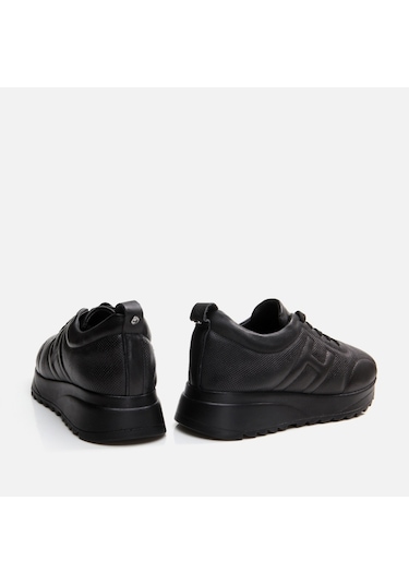 Hotiç Hakiki Deri Siyah Kadın Spor Ayakkabı 01ayh294640a100 Siyah