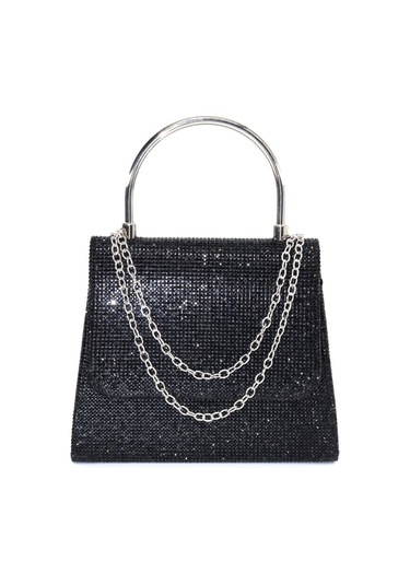 Siyah Taşlı Abiye Çanta Siyah Kadın Abiye Çanta Siyah Abiye Çanta Davet Gece Clutch Çanta