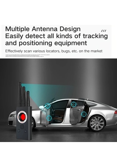 Honeybeeshop Siyah Çok Fonksiyonlu Gizlilik Dedektörü Kızılötesi Algılayıcı Sinyal Probu Bulaşık Bulma Usb Şarjlı Taşınabilir Güvenlik Tarama Cihazı