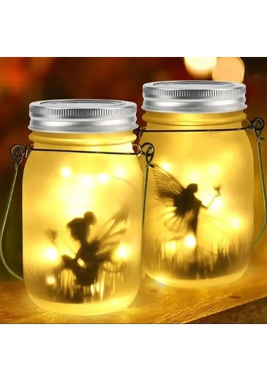 Güneş Enerjili Mason Kavanoz Işığı Su Geçirmez Led Dekoratif Fener İç Ve Dış Mekan Kullanımı