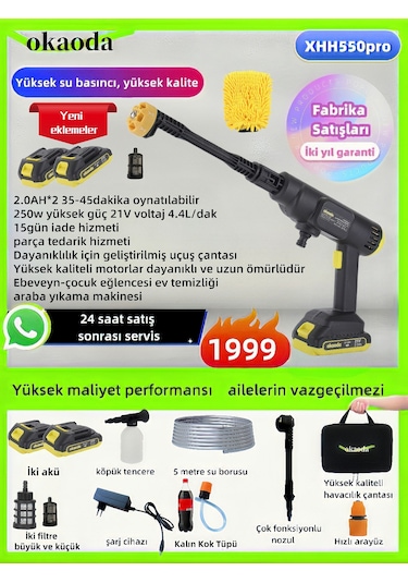 Oto Yıkama Yüksek Basınç Şarj Sulama Pestisit