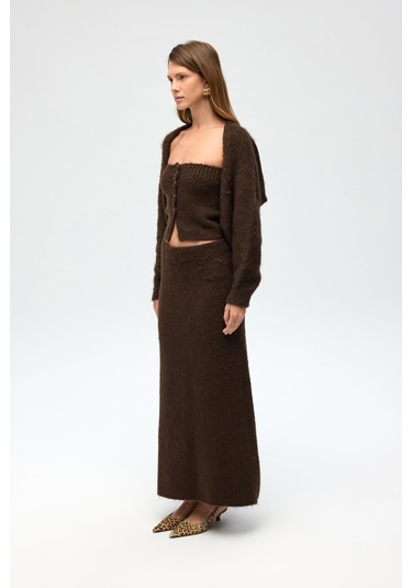 Vintera Kahve Üçlü Triko Takım Kahve