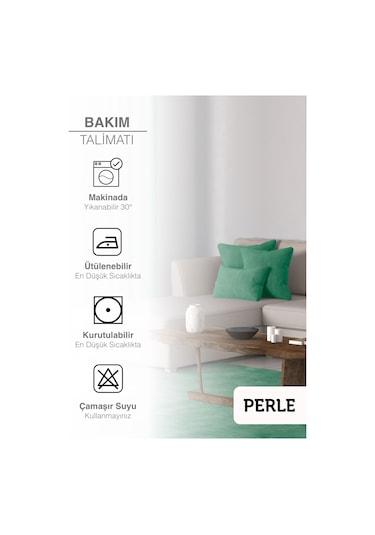 Br Perle Home Daily Series Zümrüt Yeşili Rengi Kırlent Yastık Kılıfı Zümrüt Yeşili