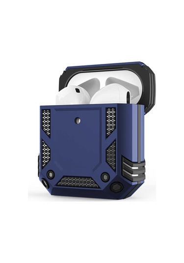 Ekılıf - Airpods 1.nesil Uyumlu - Kılıf Darbelere Karşı Dayanıklı Koruyucu Silikon Kılıf Airbag 15 - Lacivert