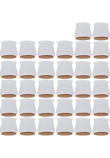 Yunboo 32 Adet Silikon Sandalye Ayak Koruması - Sürtünme Ve Gürültü Önleyici, Kolay Kurulum, Kaymamaz