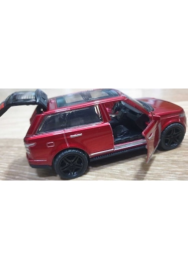 Die Cast Metal Range Rover Jip 12 Cm Oyuncak Araba Çek Bırak Model Araba Kapı Bagaj Açılır Kırmızı Kırmızı