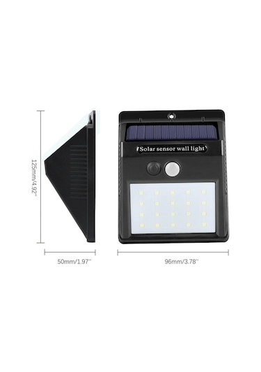 Technosmart Hareket Sensörlü Güneş Enerjili Şarj Olabilen 20 Ledl Diğer