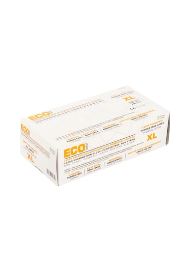 Eco Nitril Pudrasız Lateks Muayene Eldiveni Mavi