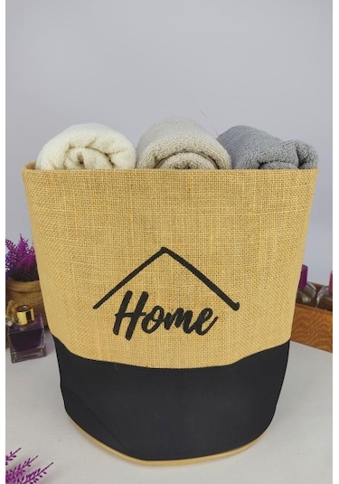 Digithome Hasır Çok Amaçlı Düzenleyici Organizer Yuvarlak Saksılık Siyah - Cly-j1023