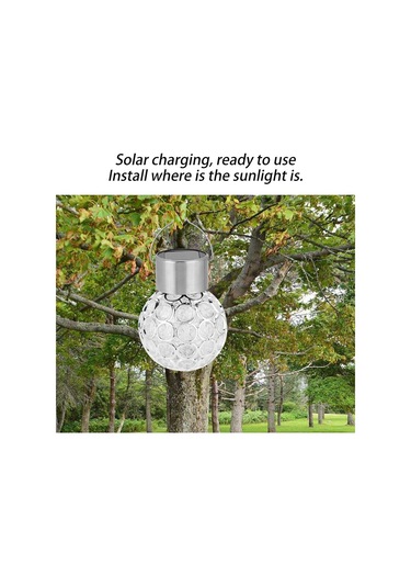 Yaozixa Güneş Enerjili Ip55 Su Geçirmez Beyaz Led Fonksiyonlu 5w 1.2v Bahçe/çardağı Dekoratif Asma Lambası