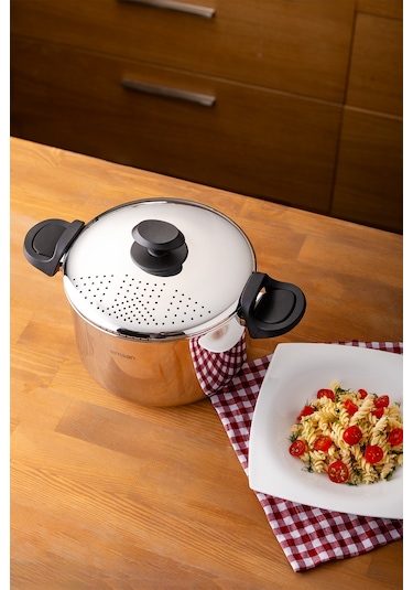 Emsan Azur Çelik Makarna Tenceresi Gümüş