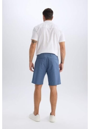 Defacto %100 Pamuk Regular Fit Gabardin Bermuda Şort C7684ax25spın257 İndigo