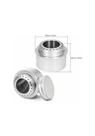 Ximistore9 Alüminyum Aloy Ultra Hafif Alkollü Çadır Çalışanı - Güneş Rengi, Kamp Ve Doğa Etkinlikleri İçin Taşınabilir Isıtıcı Gümüş