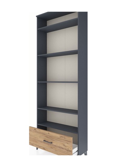 Arges Dolap 5 Raflı Tek Çekmeceli 88x30x243 Antrasit-çam Antrasit