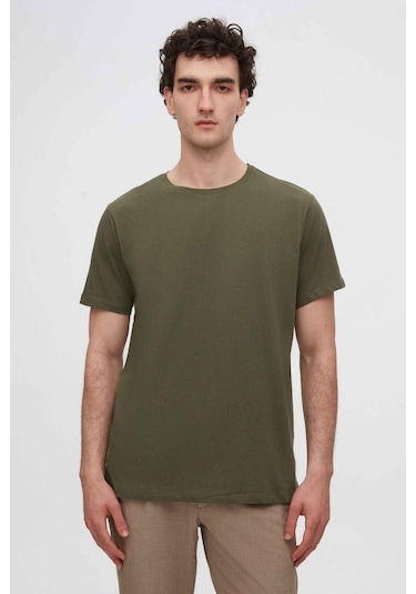 Ds Damat Slim Fit Haki Bisiklet Yaka %100 Pamuklu Nefes Alabilen T-shirt 4HC141996753M Haki Ds Damat Slim Fit Haki Bisiklet Yaka %100 Pamuklu Nefes Alabilen T-shirt 4HC141996753M Haki