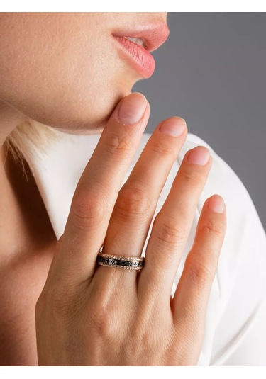 Lamponi Mücevher Yüzük 585 Altın 925 Gümüş Zirkon Füzenli Spinellus 200471239 Beyaz