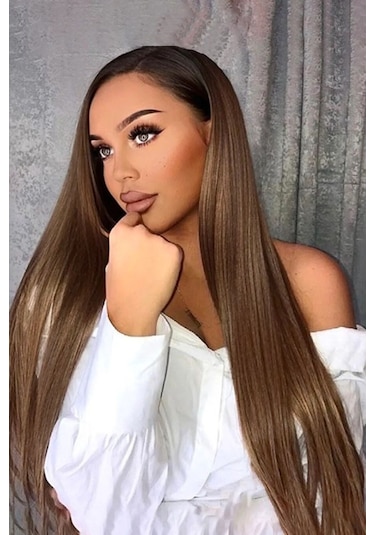 Caş Dekorasyon Isıya Dayanıklı Yarımay Çıt Çıt Saç-sh6d-fındık Kahve-düz-60 Cm-110 Gr