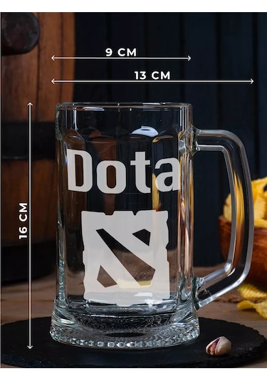 Podarki48 Dota Gravürlü Bira Bardağı 174567219 Beyaz